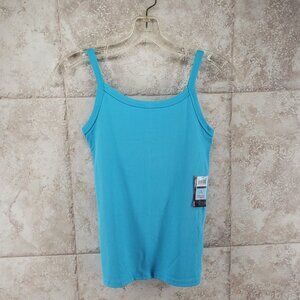 Adult Blue Cami No Boundaries Ribbed Stretch Tank Top Undershirt Size S 3-5 NWT
